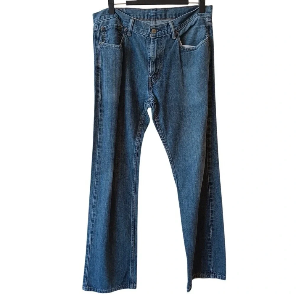 Levis Men's 559 Blue Medium Wash Denim Relaxed Straight Jeans Size 34x34